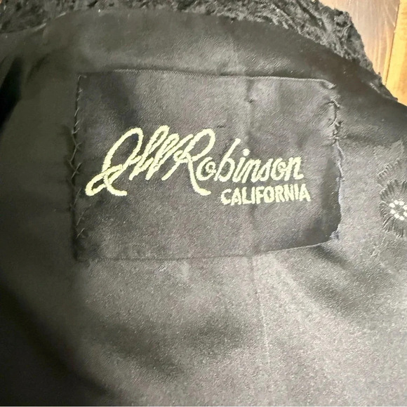 Vintage Persian Curly Lamb Swing Coat Black Round Buttons Short Size M - Picture 8 of 12